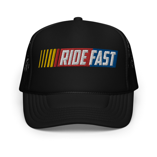 Ronnie Mac Ride Fast Foam Embroidered Trucker Hat