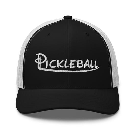 Serve Up Style: Pickleball Embroidered Trucker Cap - The Ultimate Blend of Style and Functionality