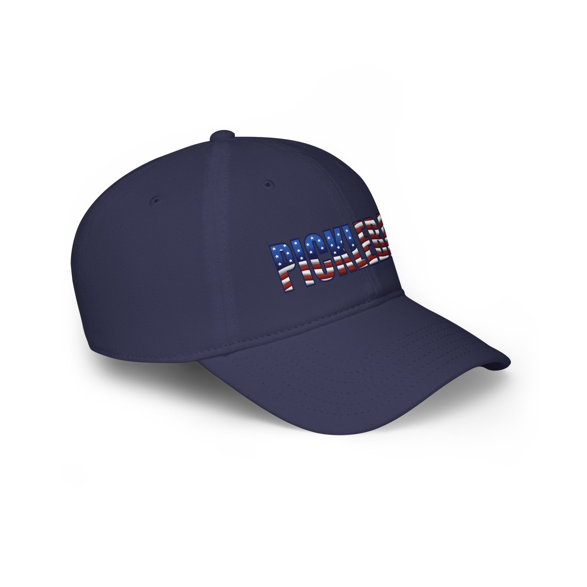 The Right side of Navy Pickleball American Flag Series - Low Profile Baseball Cap/Hat