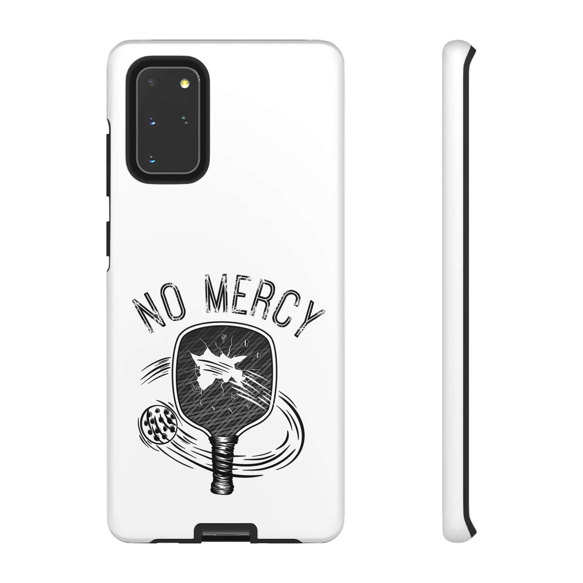 No Mercy Pickleball Tough Dual-Layer Samsung Galaxy Phone Case with Paddle Design