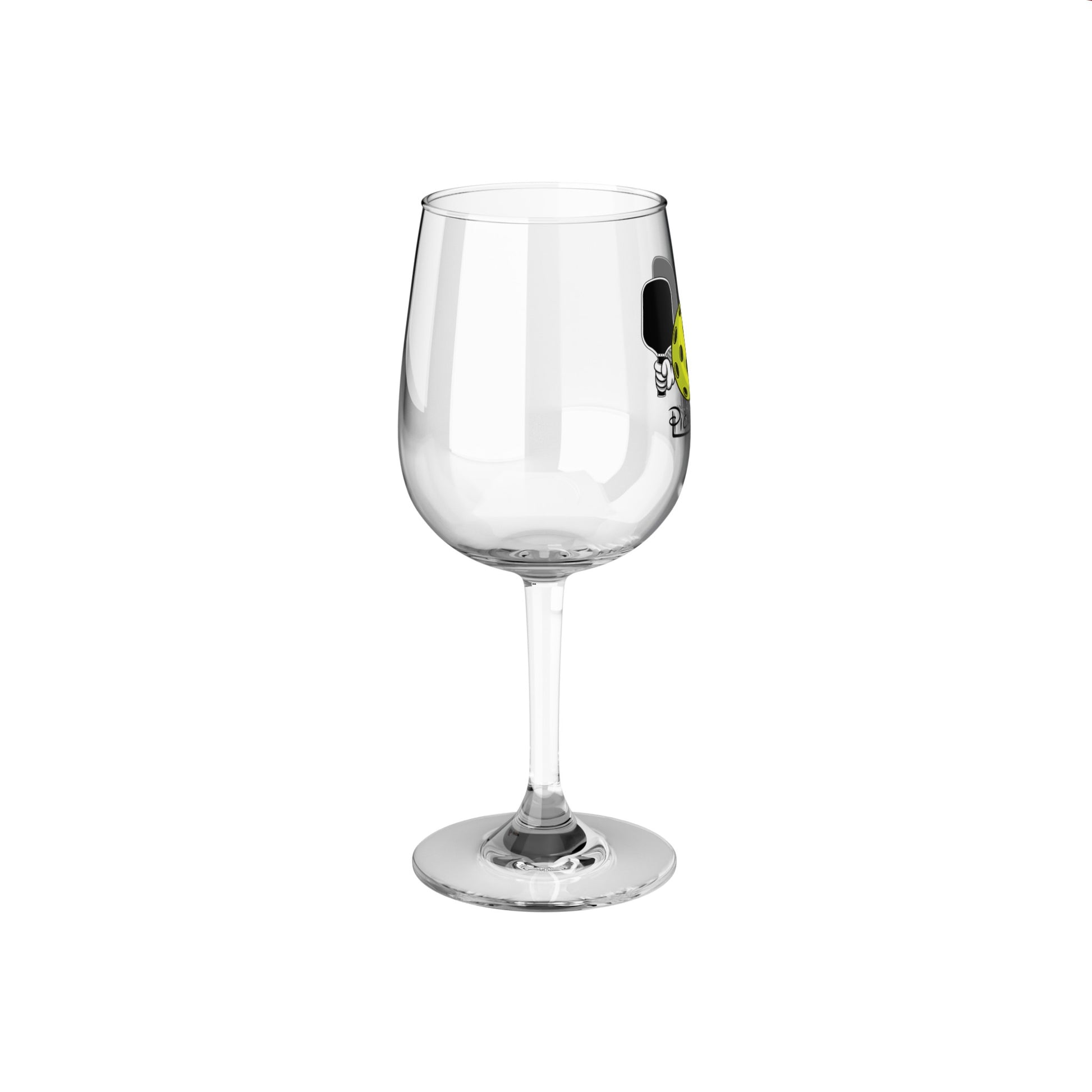the left side of HarmonyGrip Pickleball Series Wine Glass, 12oz