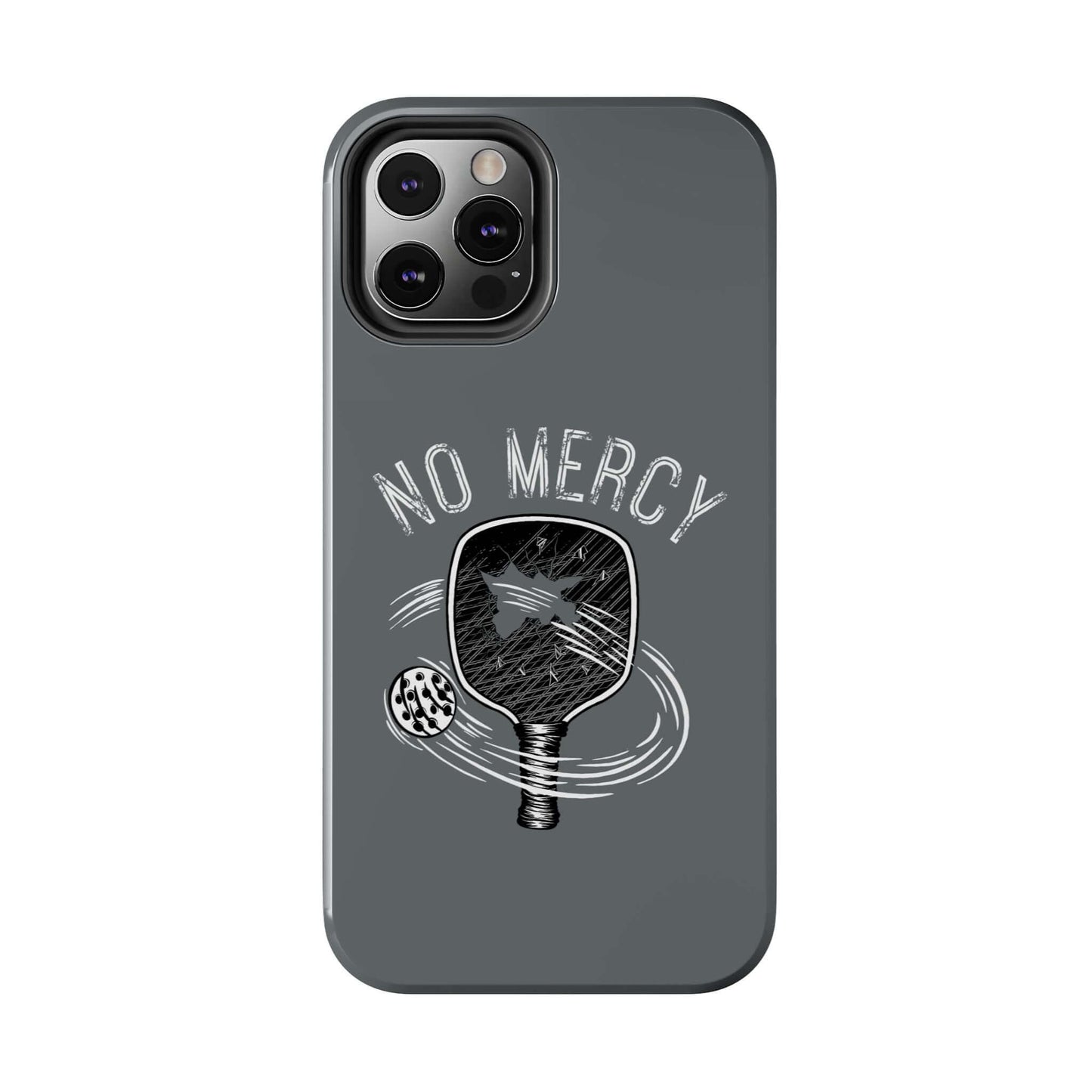 No Mercy Pickleball Series turquoise glossy iPhone case with dual-layer protection from RND Power Solutions.