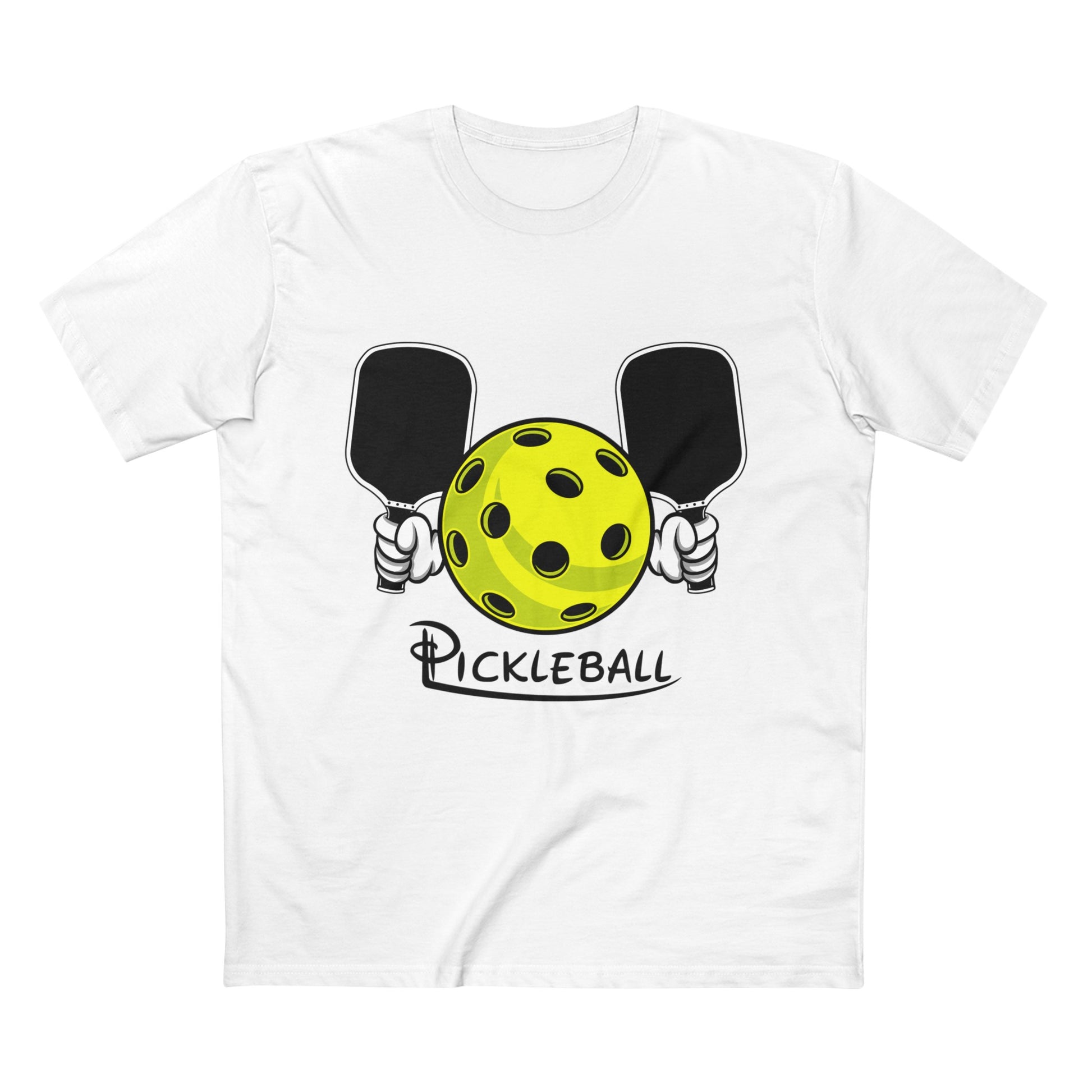 front of the white HarmonyGrip FO Pickleball Series T-Shirt