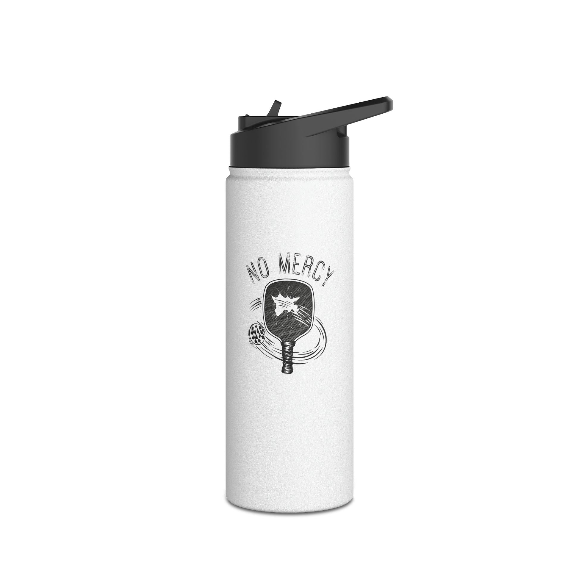 back of No Mercy Pickleball Series - Stainless Steel Water Bottle with Standard Lid 18oz
