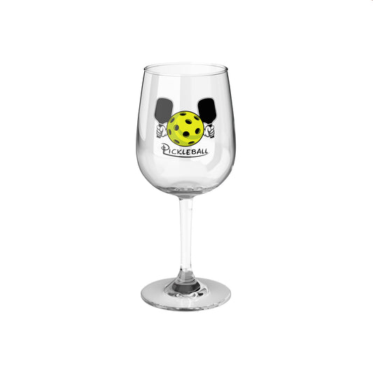 the front of HarmonyGrip Pickleball Series Wine Glass, 12oz