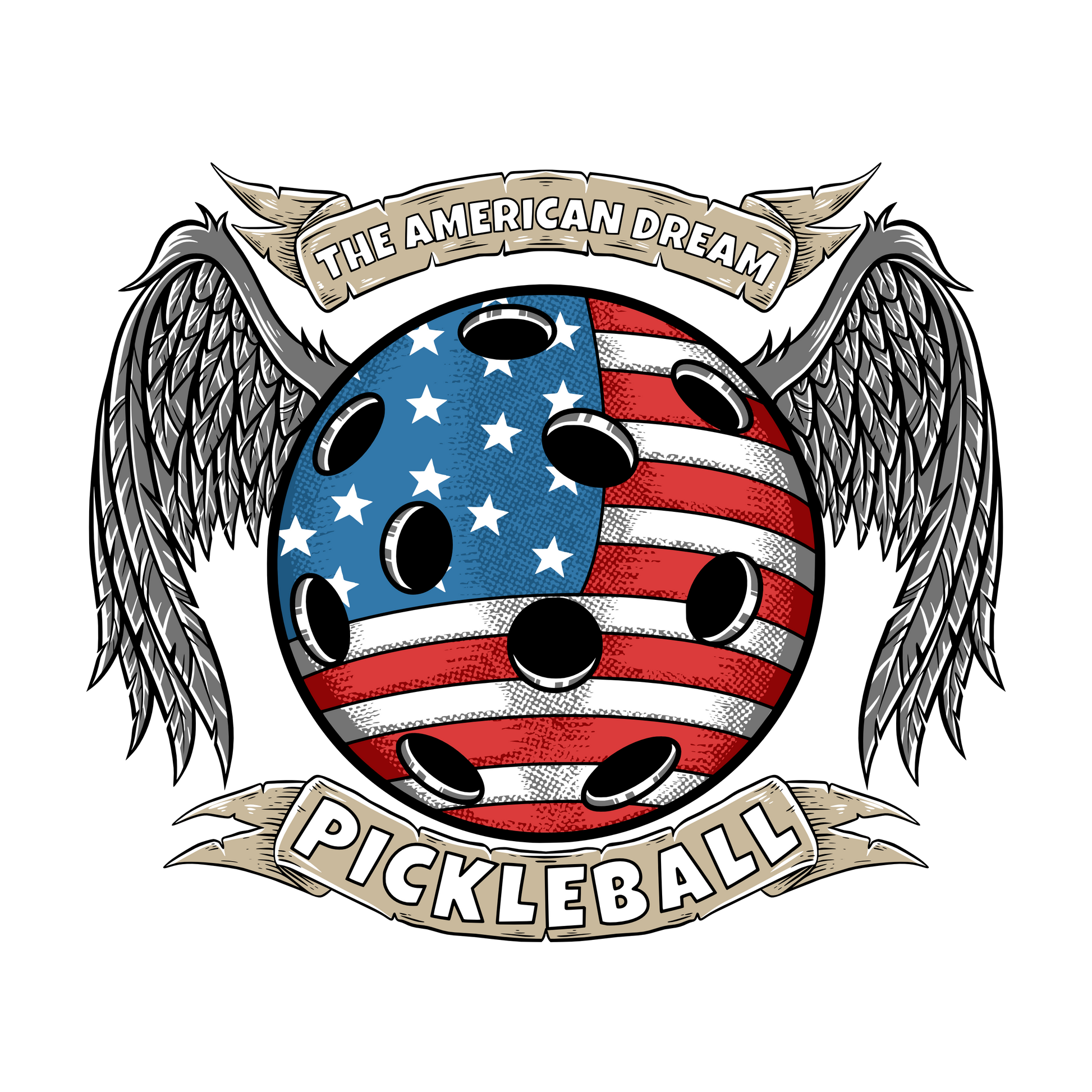 The American Dream Pickleball Sticker