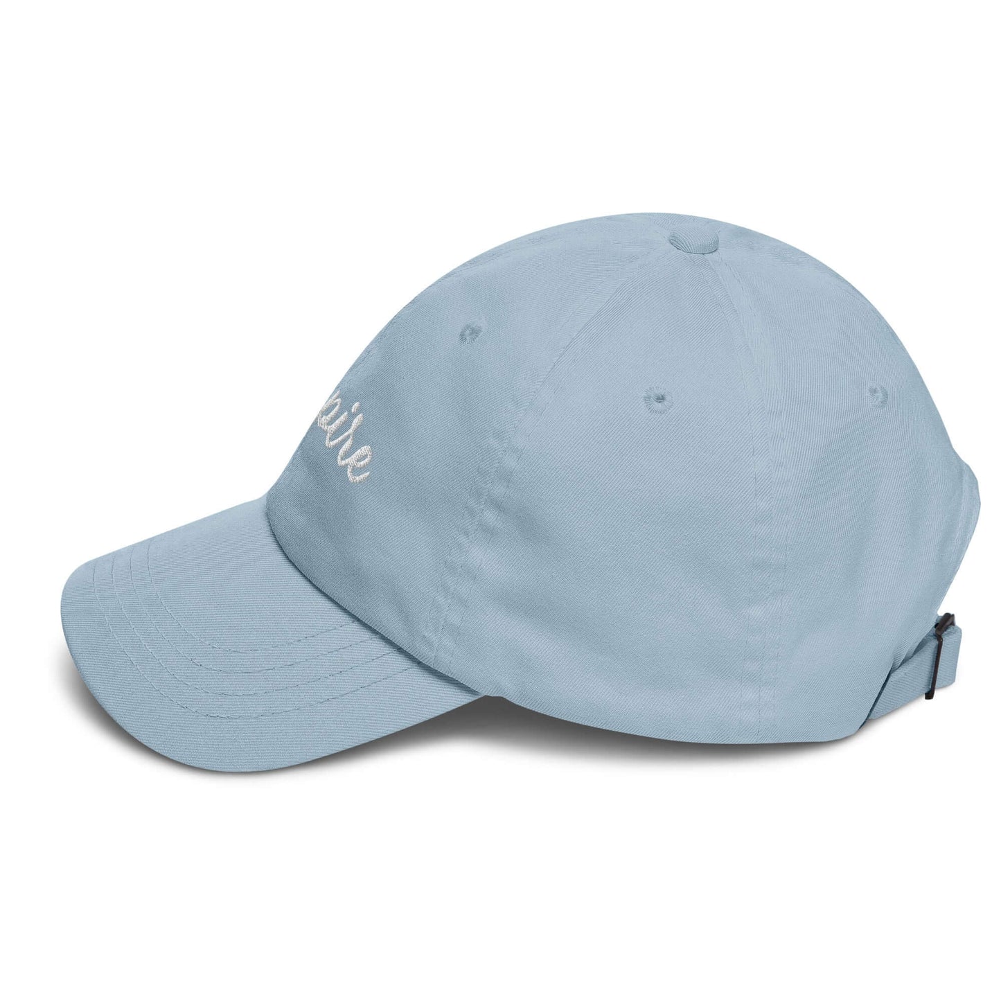 Blue Inspire Elegance Hat with motivational word 'Inspire' elegantly displayed on the front.