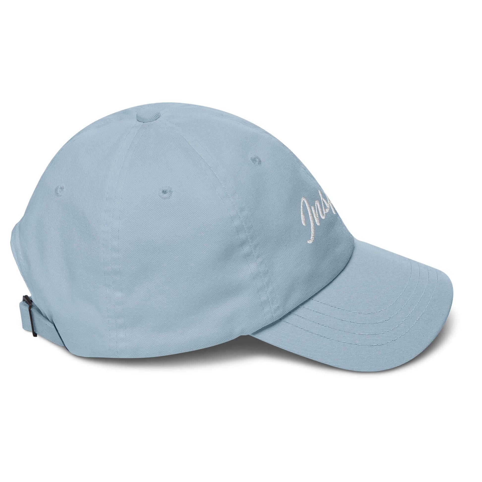 Light blue Elegantly Inspired Hat with "Inspire" embroidered on the front, perfect for casual outings.