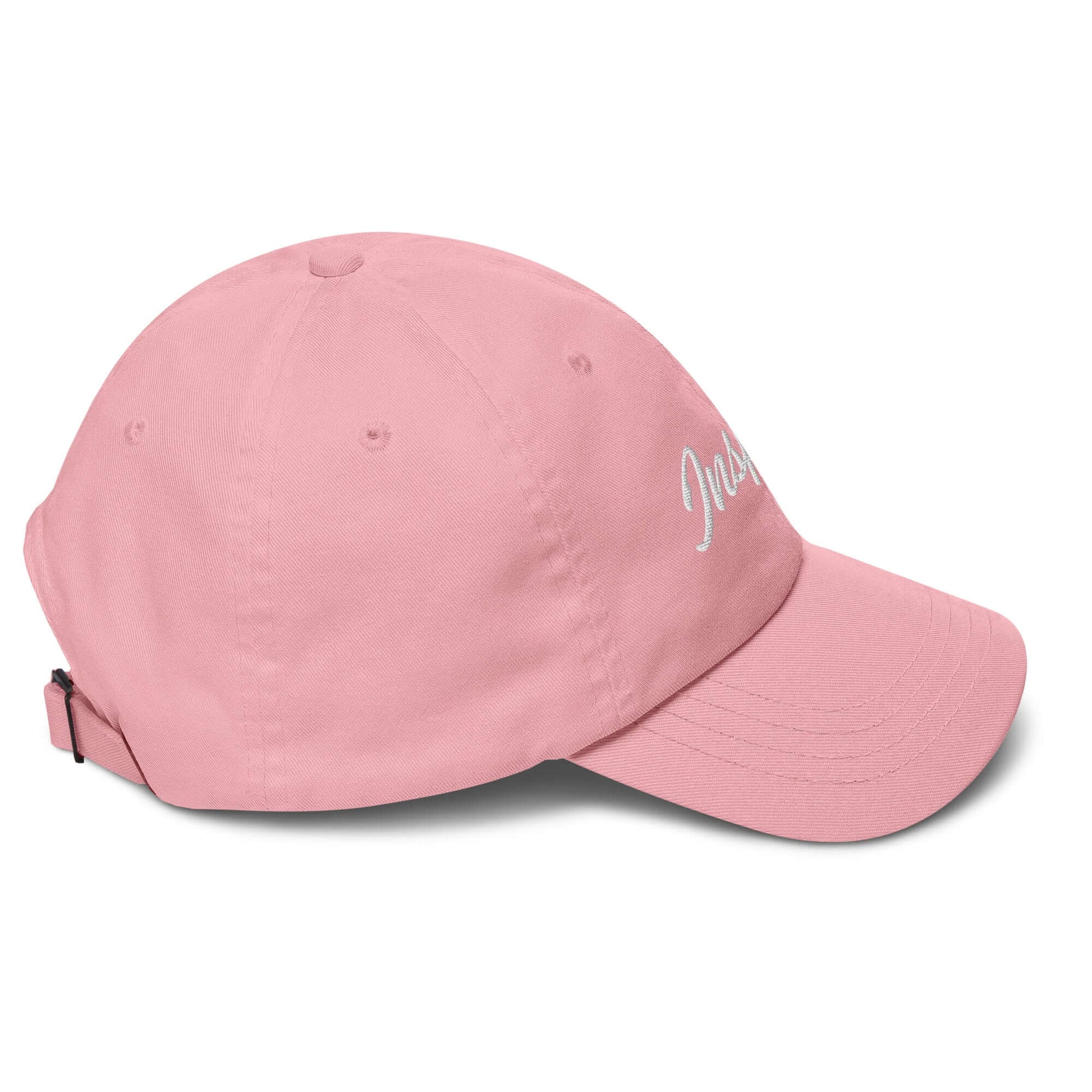 Stylish pink Inspire Elegance Hat with embroidered 'Inspire' text, perfect for casual outings and adding motivation.