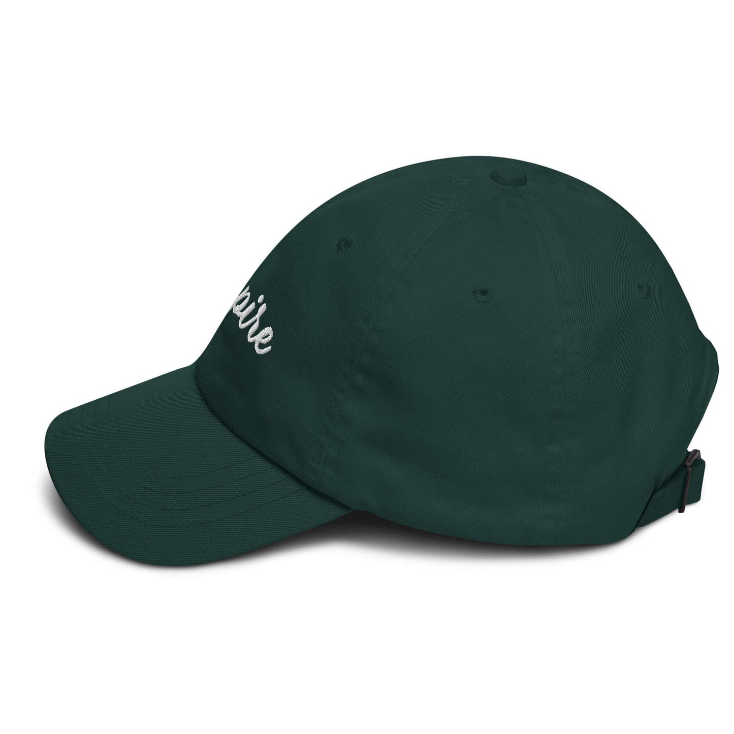 Elegantly Inspired Hat in green with 'Inspire' embroidered, perfect for casual outings and spreading positivity.