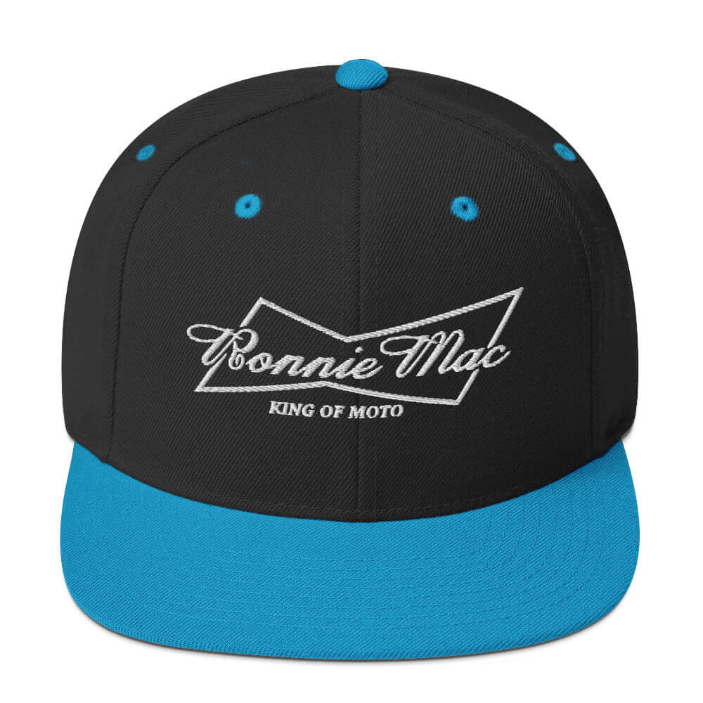 King of Moto Embroidered Snapback Hat