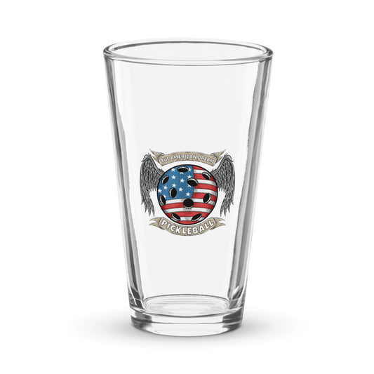 The Front  of The American Dream: Pickleball Shaker Pint Glass