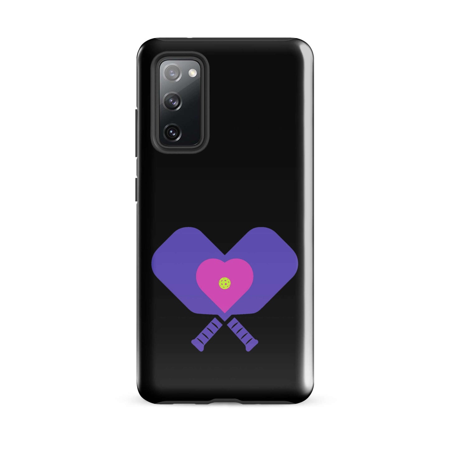 LOVE Pickleball Tough Case for Samsung® with heart and paddle design.