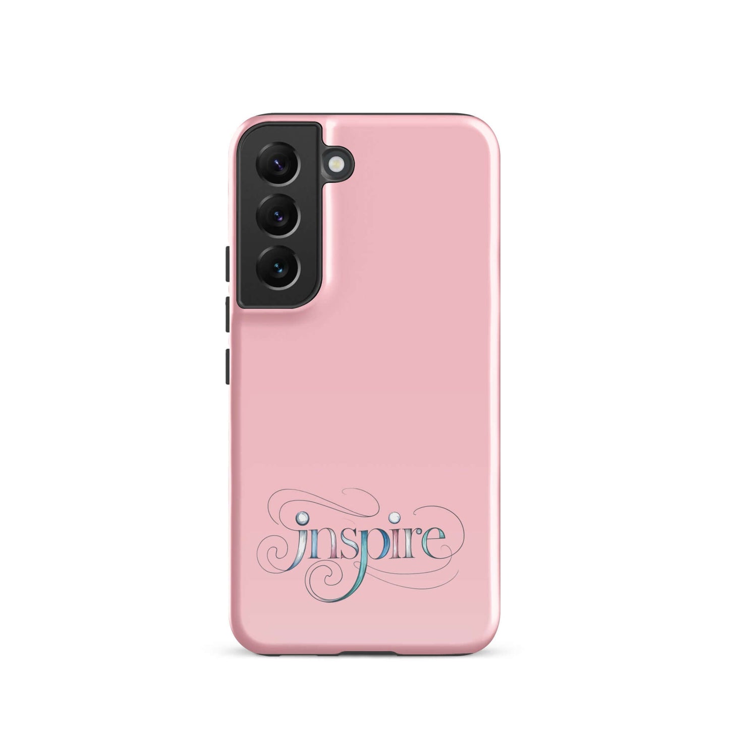 Inspire Sketch Tough Case for Samsung® with artistic design and swirling patterns on pink background.