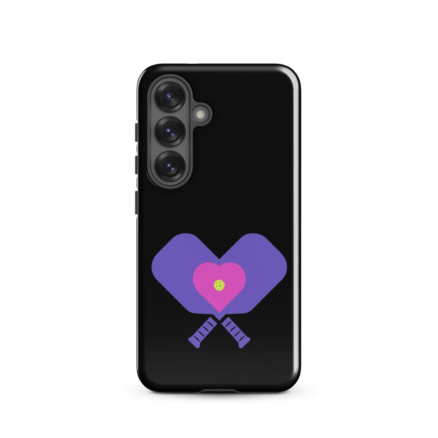 LOVE Pickleball Tough Case for Samsung® featuring heart and paddles design.