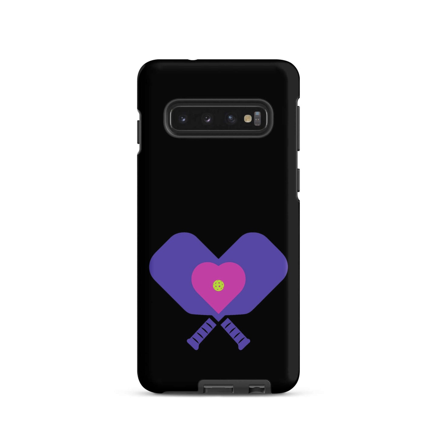 LOVE Pickleball Tough Case for Samsung® with heart and paddles design, ideal for pickleball enthusiasts.