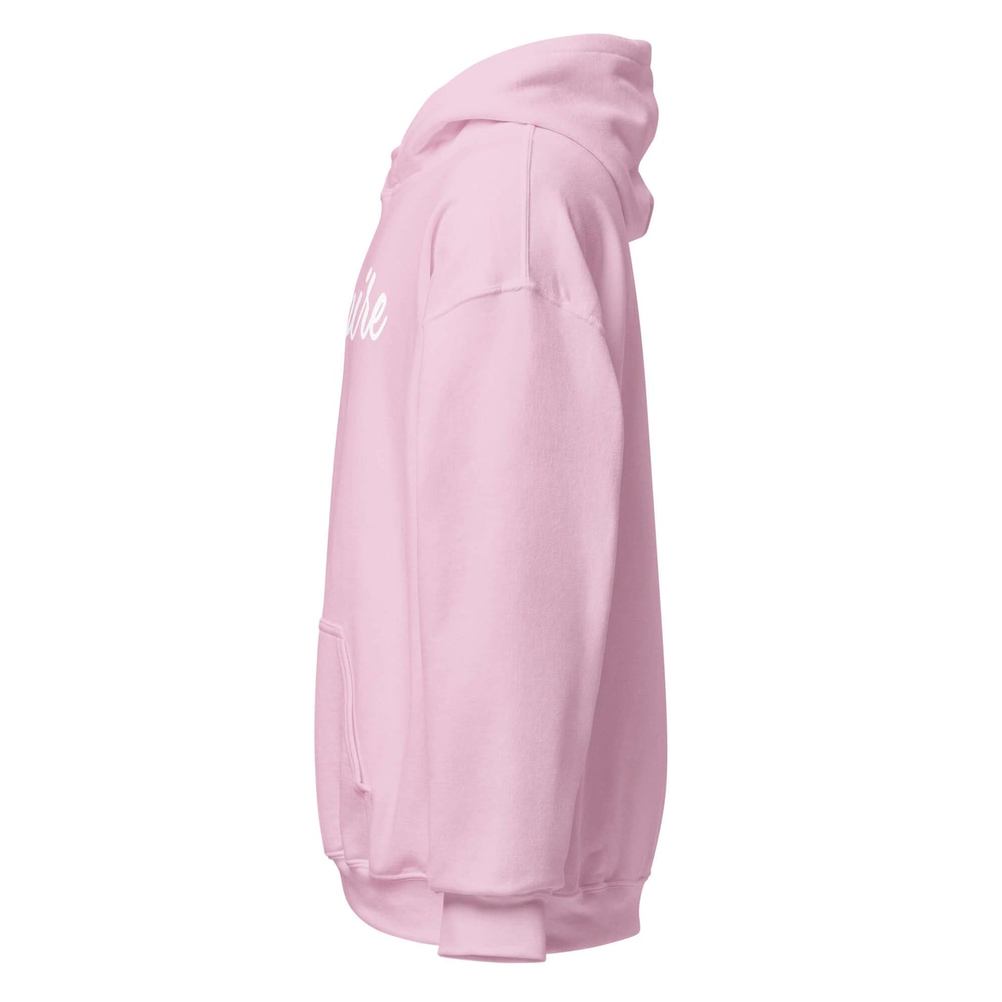 Elegant pink Comfort Hoodie with 'Inspire' script, blending style and empowerment for motivated individuals.