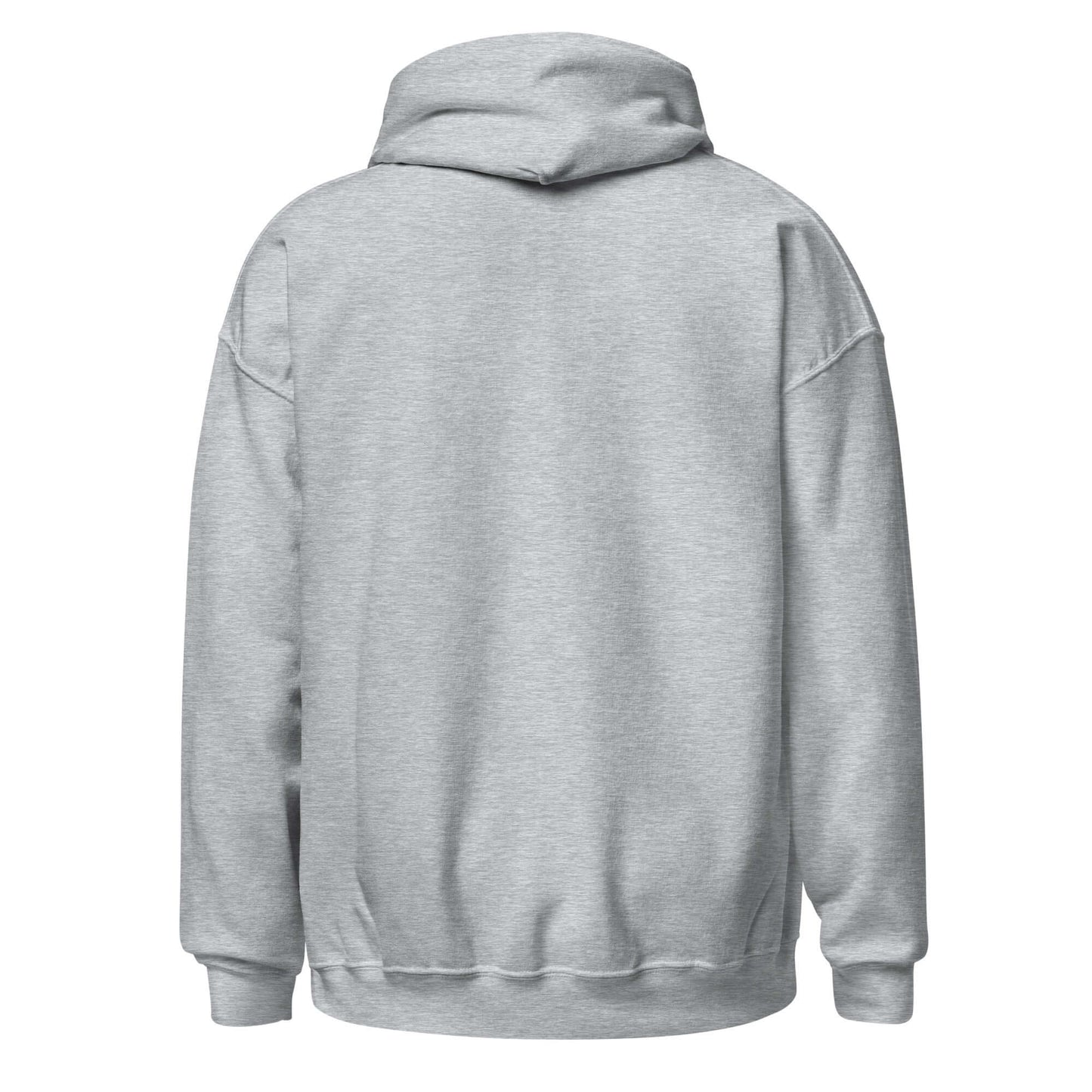 Back view of the Elegantly Inspired Comfort Hoodie in soft gray, showcasing its cozy design and relaxed fit.