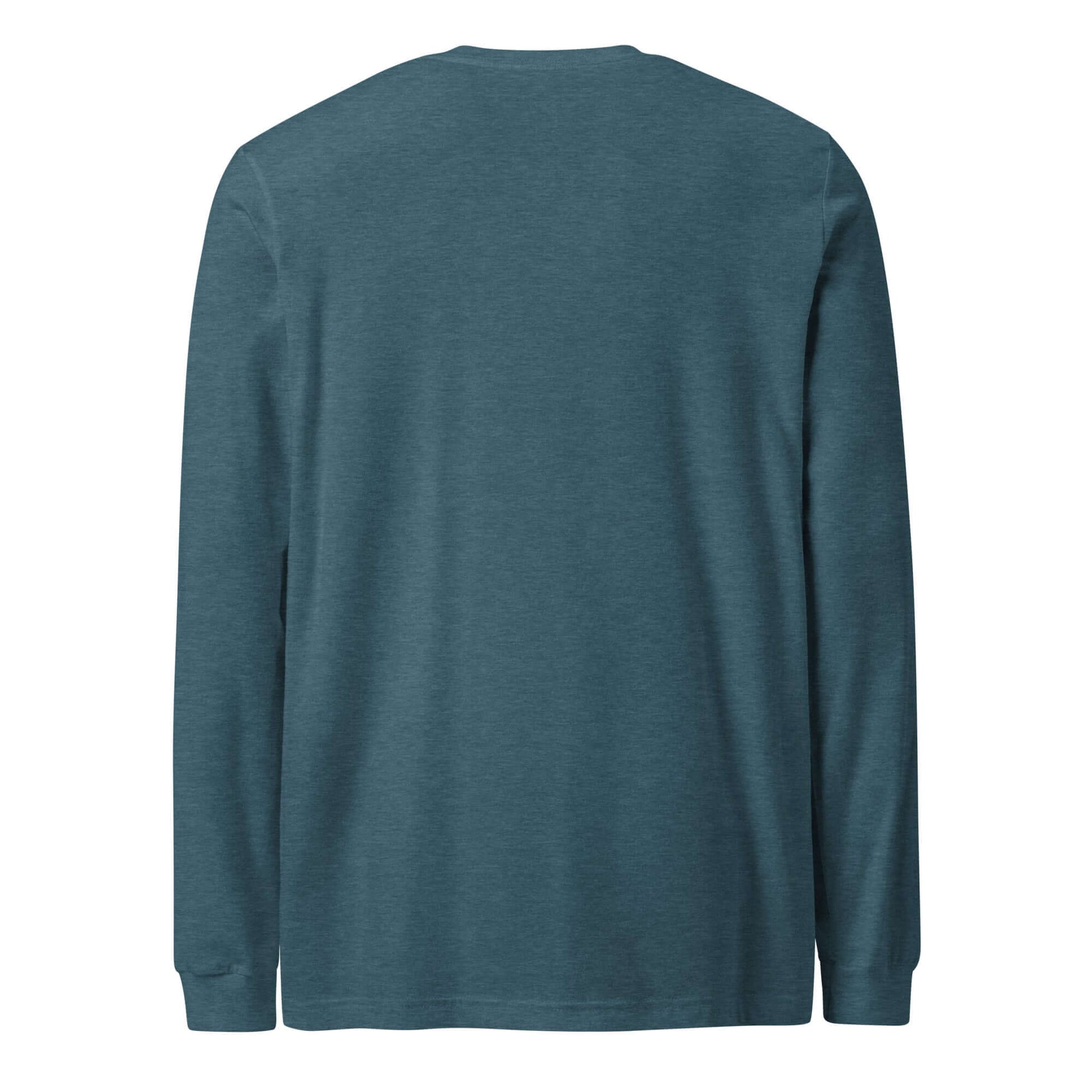 Back view of the LOVE Pickleball Long Sleeve Tee in teal, perfect for active lifestyles and comfortable wear on and off the courts.