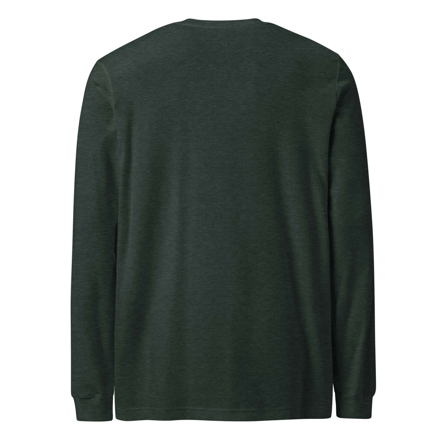 Back view of the LOVE Pickleball Long Sleeve Tee in dark green color, perfect for active lifestyles and on-court wear.