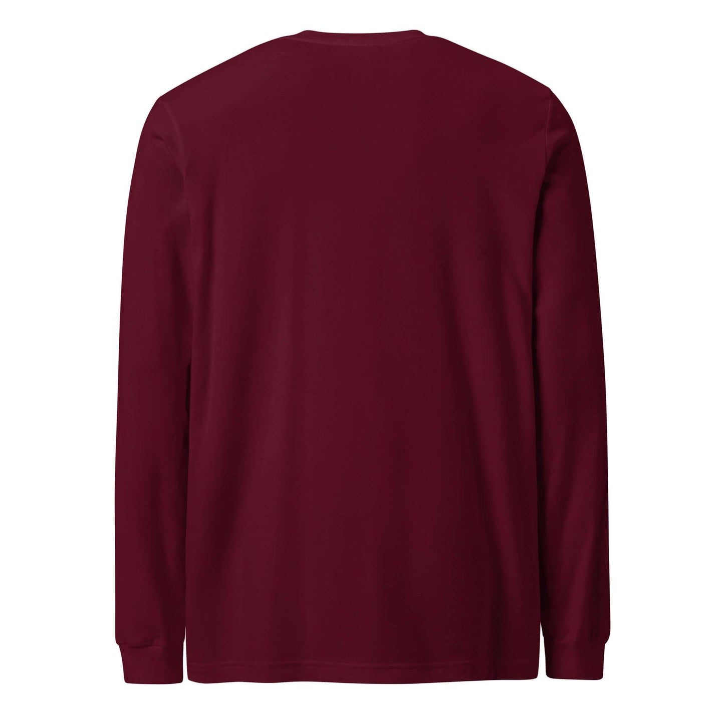 Back view of the LOVE Pickleball Long Sleeve Tee in maroon, designed for comfort and style on and off the court.