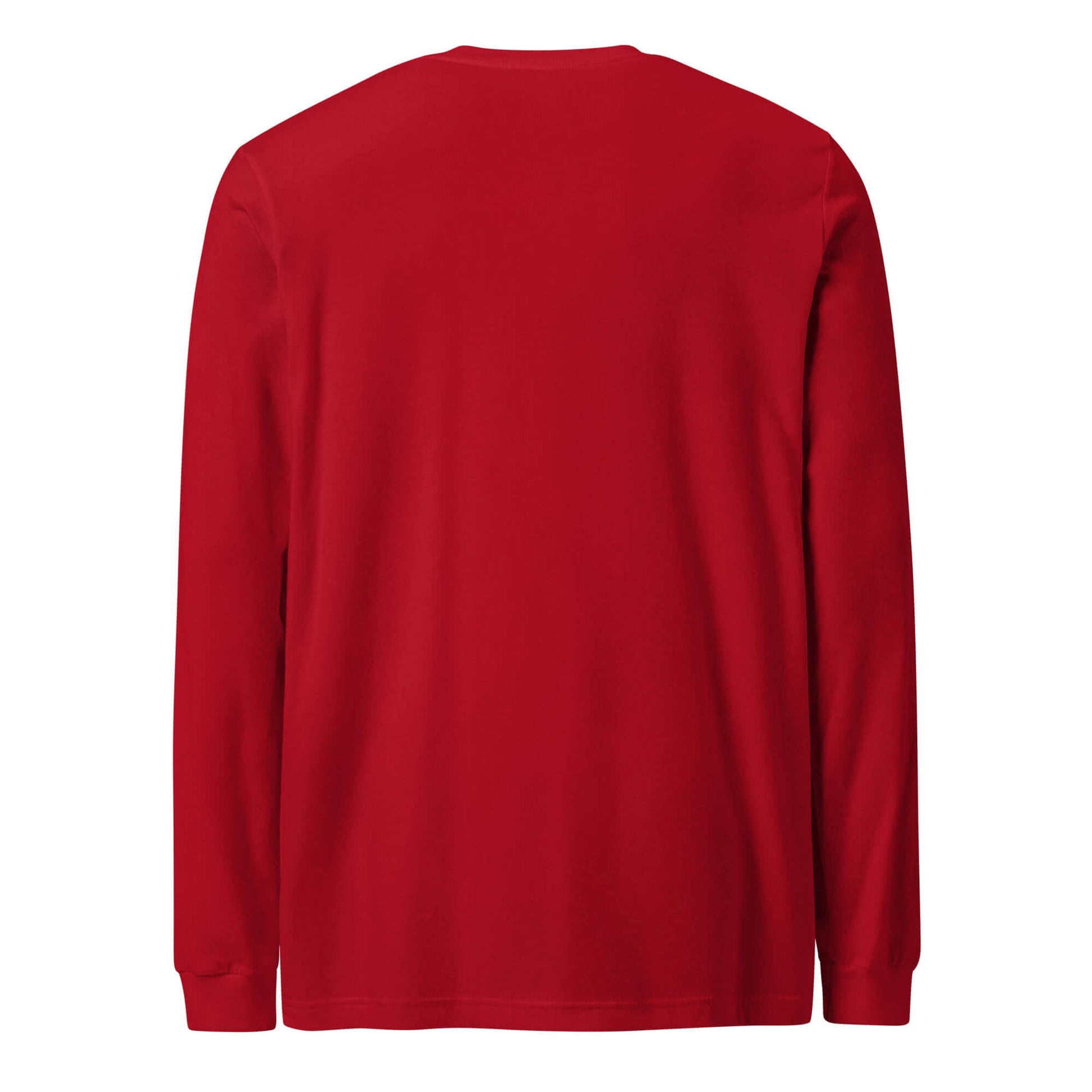 Back view of the LOVE Pickleball Long Sleeve Tee in bold red, perfect for pickleball fans.