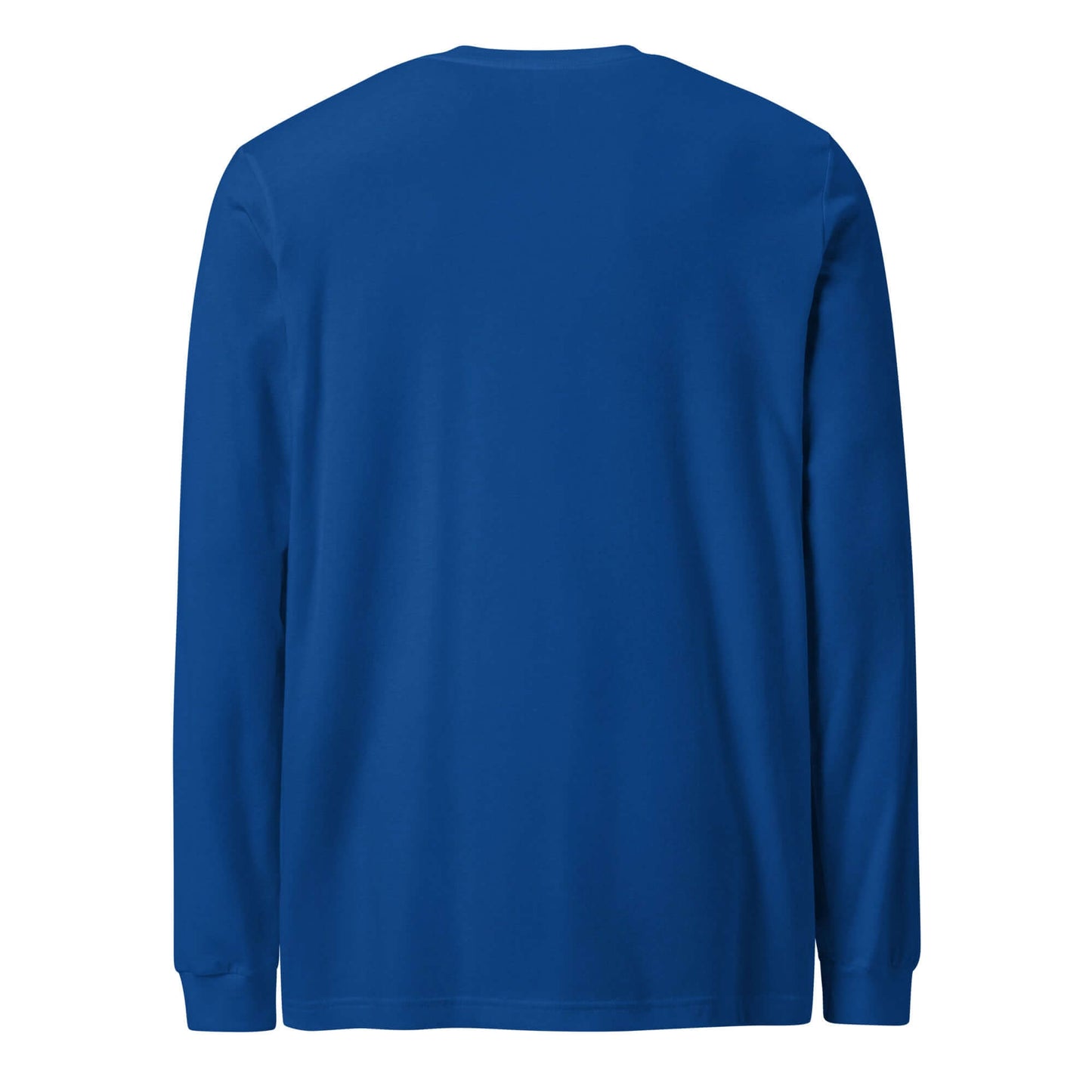 Back view of LOVE Pickleball Long Sleeve Tee in vibrant blue color, perfect for on-court and off-court style.