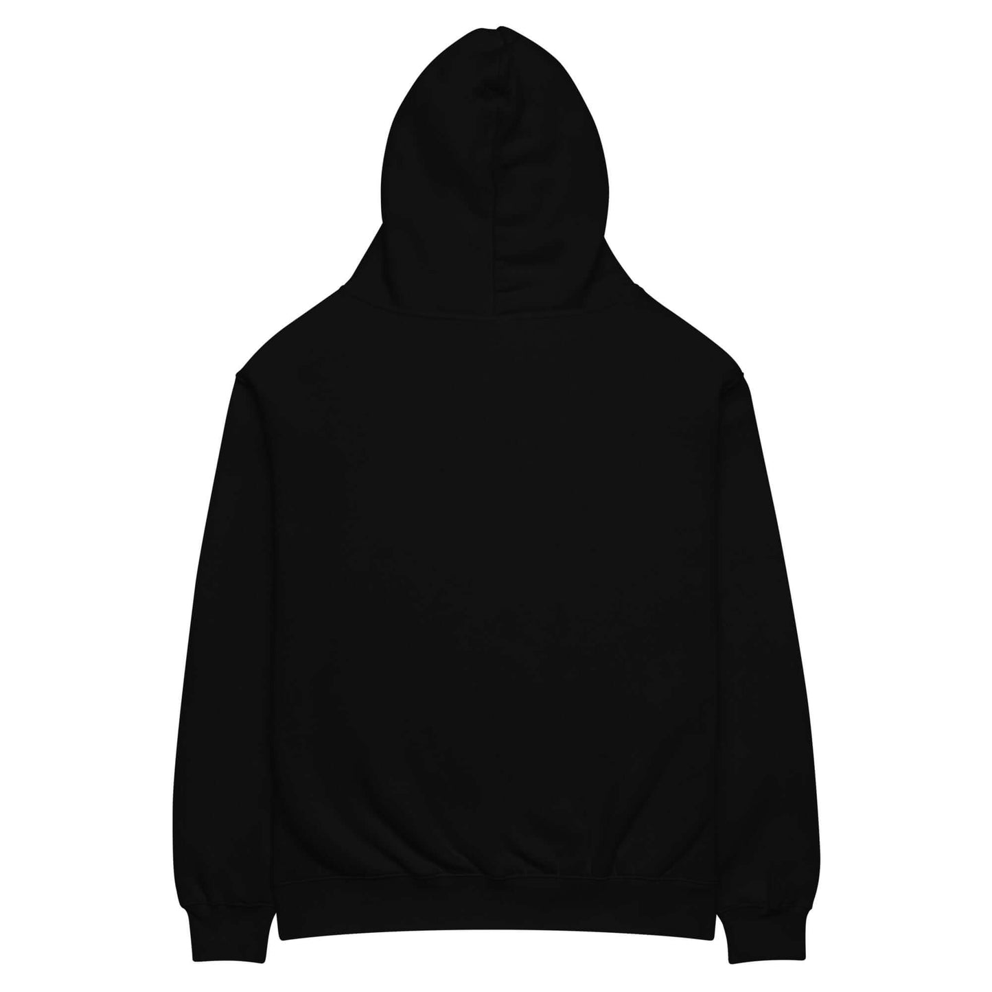 Back view of Women’s LOVE Pickleball Oversized Hoodie in black, showcasing its cozy design and stylish cut.