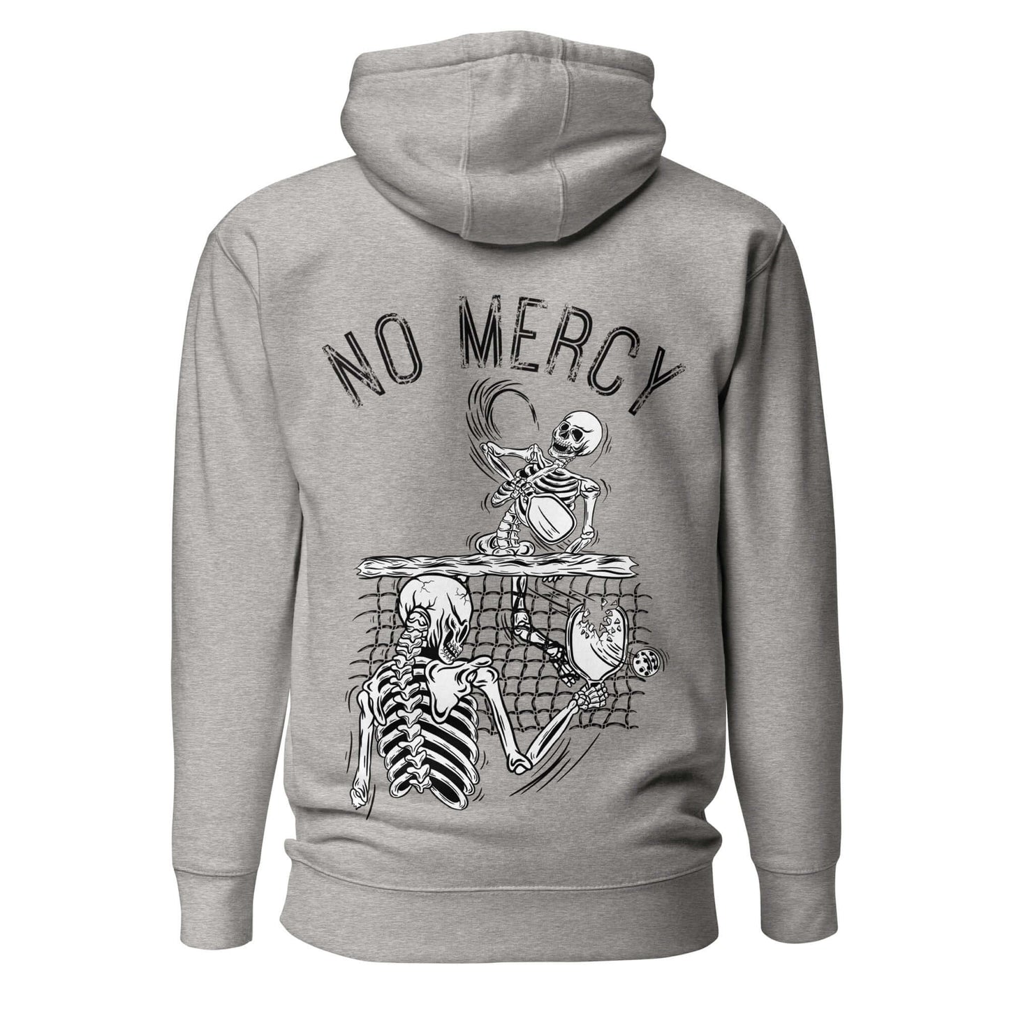 "No Mercy Pickleball Series Ultimate Comfort Hoodie with Skeleton Design"