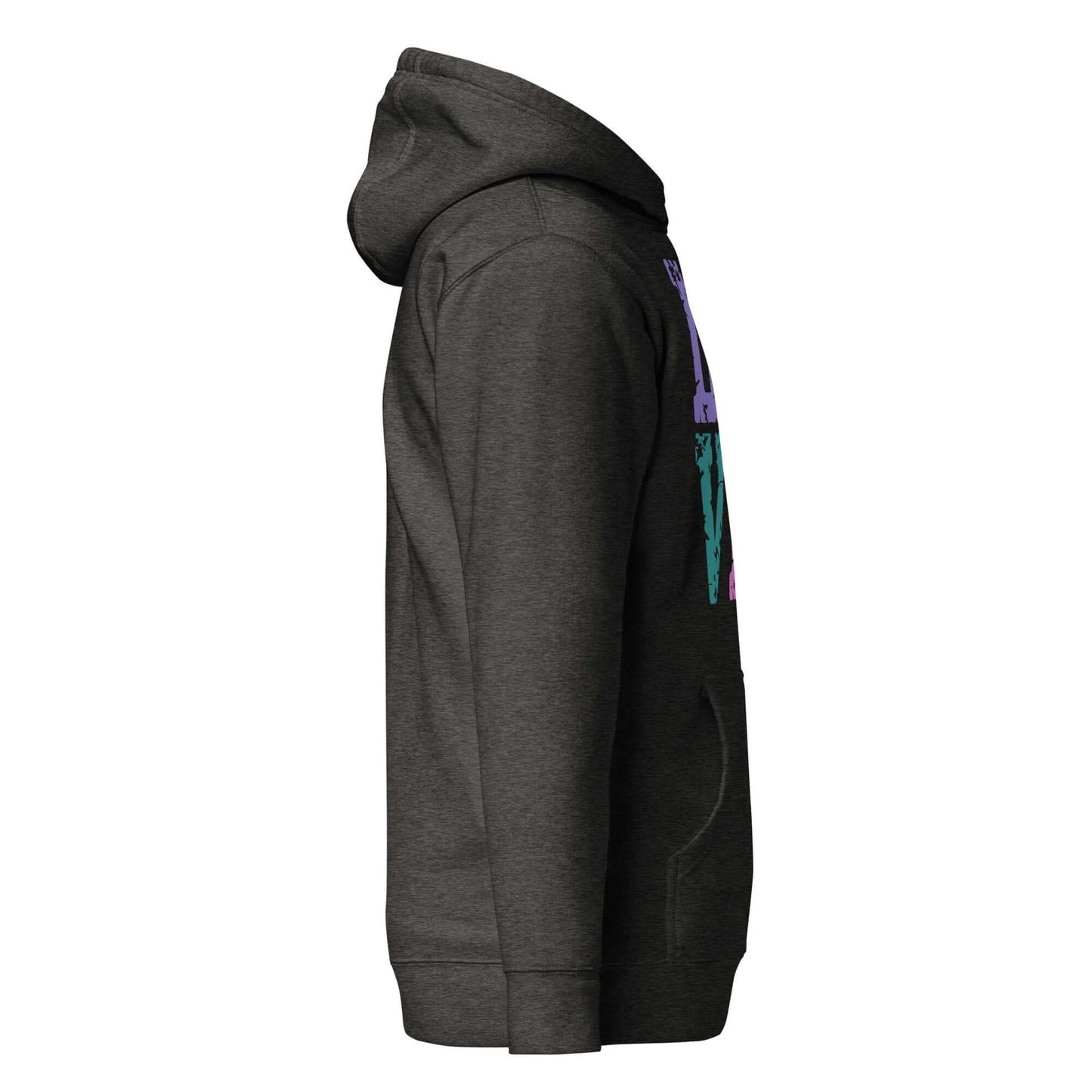 Side view of Women’s LOVE Pickleball Hoodie, showcasing its stylish design and cozy fabric.