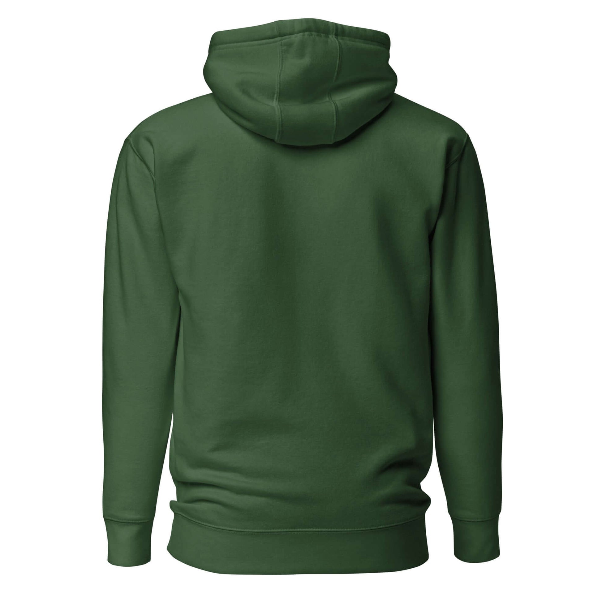 Back view of the green LOVE Pickleball Hoodie, showcasing soft fabric and cozy fit for pickleball enthusiasts.