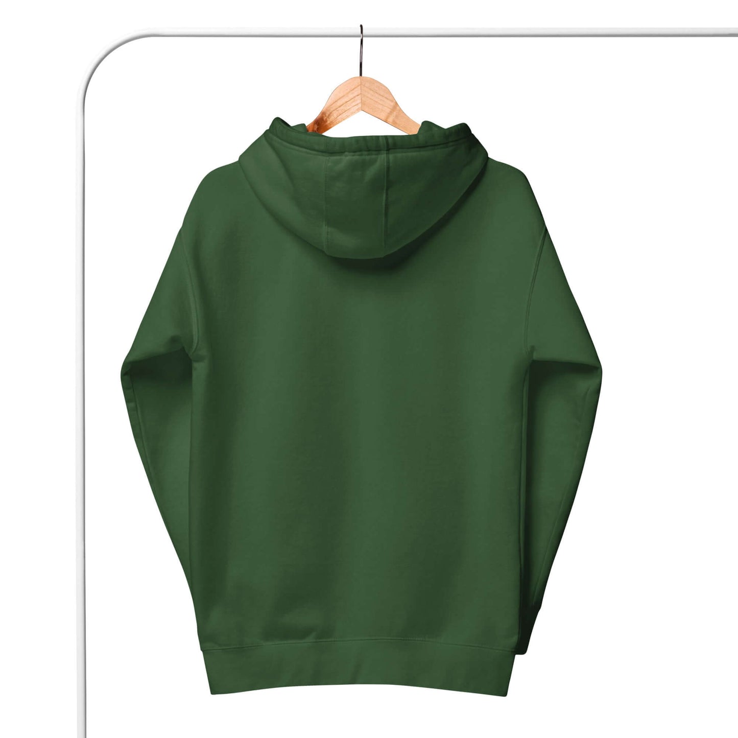 Back view of Women’s LOVE Pickleball Hoodie in green, perfect for showing your love for pickleball and staying cozy.