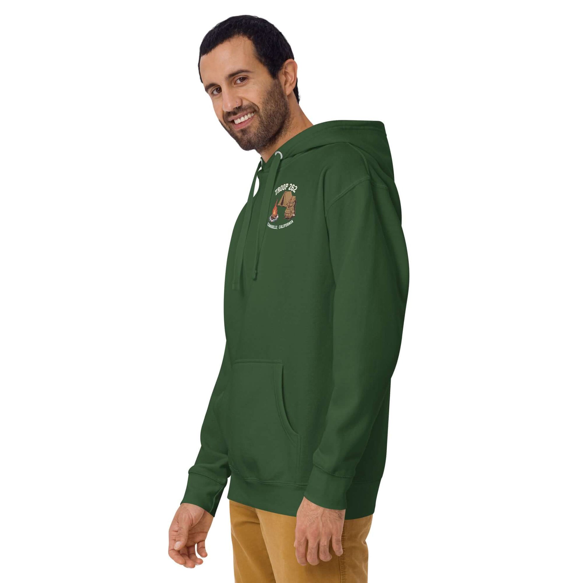 Adult Unisex Hoodie - ASM Camping Standard Edition in green, showcasing comfort and Troop 262 pride.