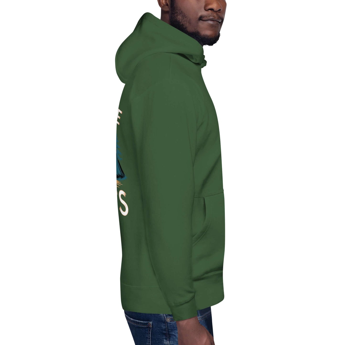 Adult unisex hoodie in green with Troop 262 design, perfect for Assistant Scout Master on and off campsite.