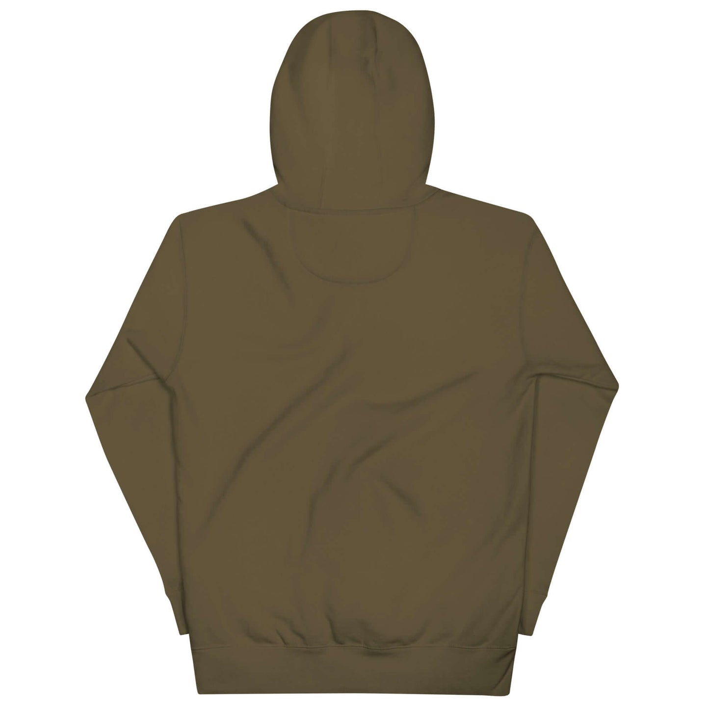 Back view of Women's LOVE Pickleball Hoodie, showcasing its cozy design in olive green color.