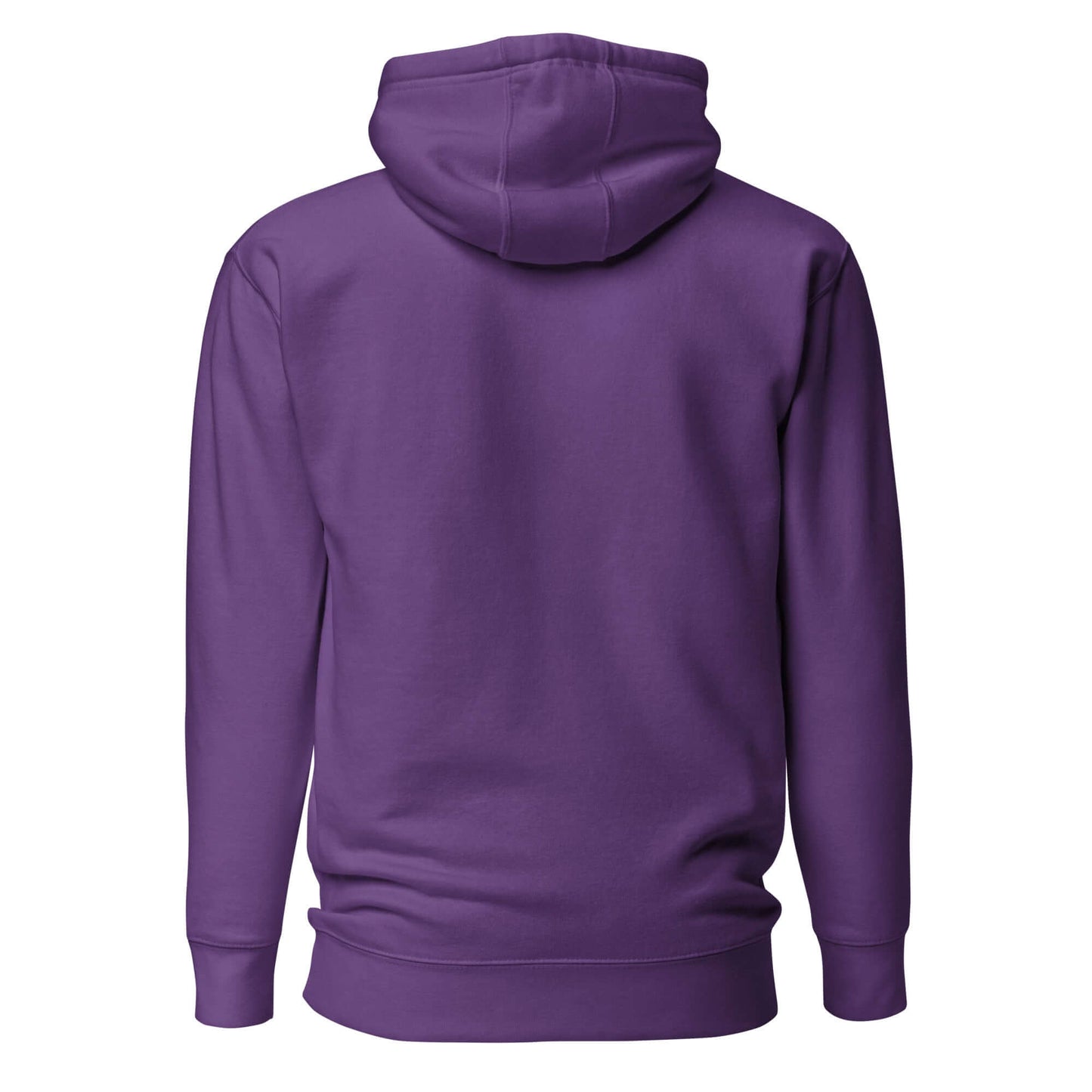 Back view of the purple LOVE Pickleball Hoodie showcasing its soft fabric and stylish design.