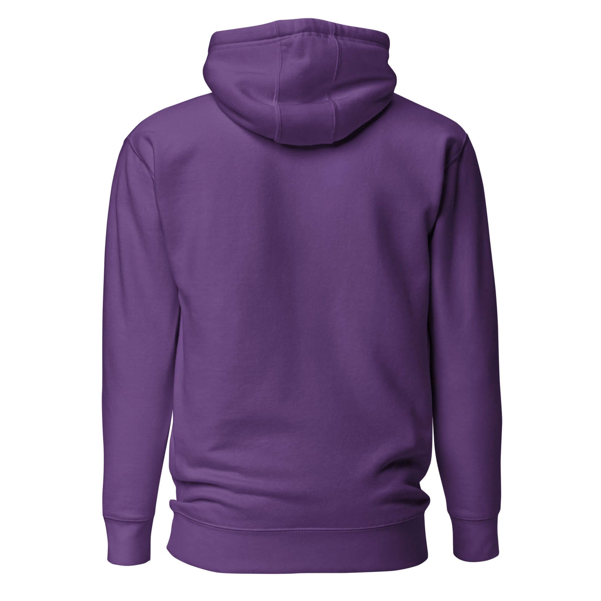 Back view of the purple LOVE Pickleball Hoodie showcasing its soft fabric and stylish design.