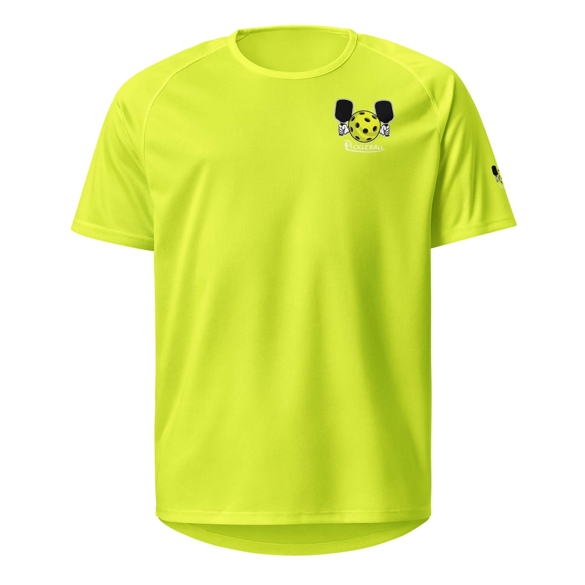 HarmonyGrip PH Pickleball Series Performance Shirt in vibrant yellow, designed for comfort and ventilation during gameplay.