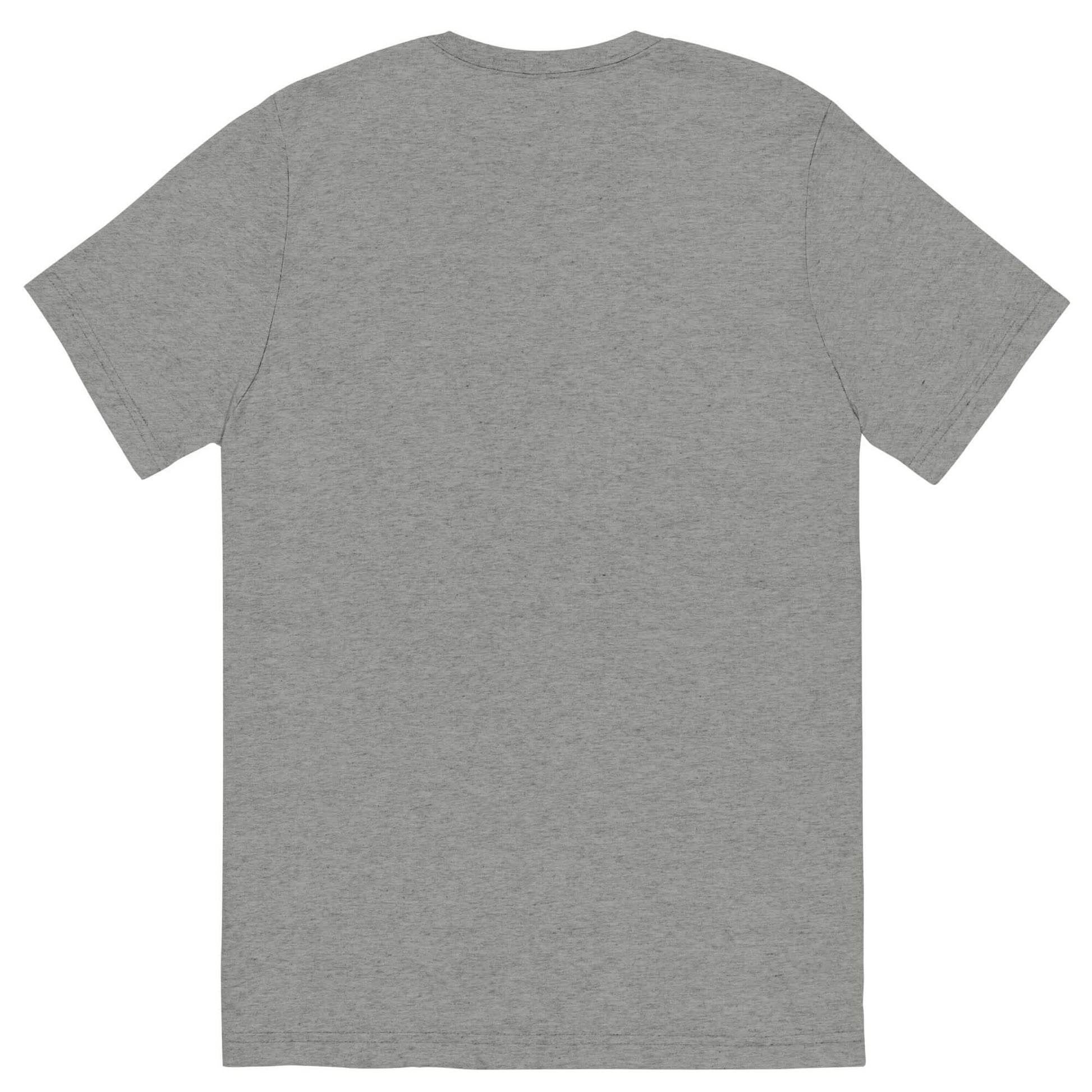 Back view of Women's LOVE Pickleball Short Sleeve Shirt in gray, made from premium tri-blend fabric.