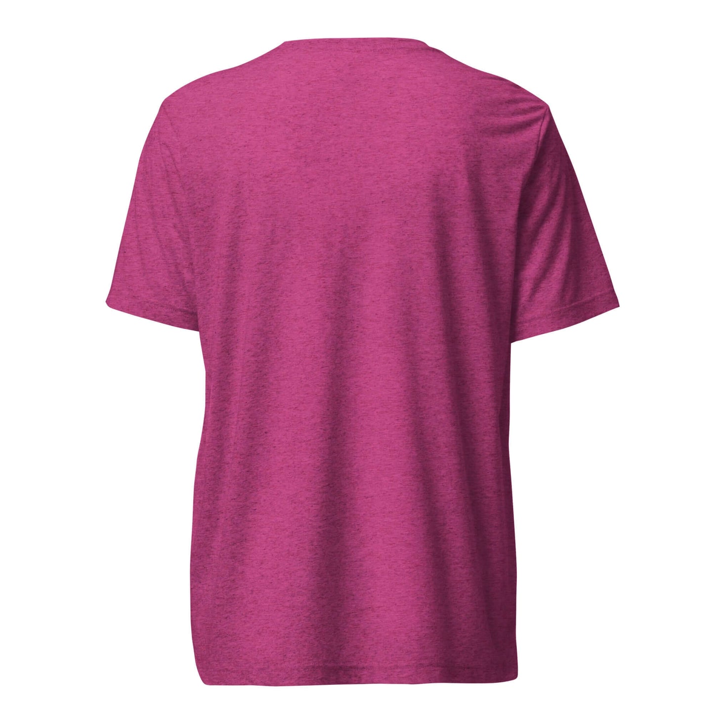 Back view of Women’s LOVE Pickleball Short Sleeve Shirt in vibrant pink, showcasing its stylish design and comfortable fit.