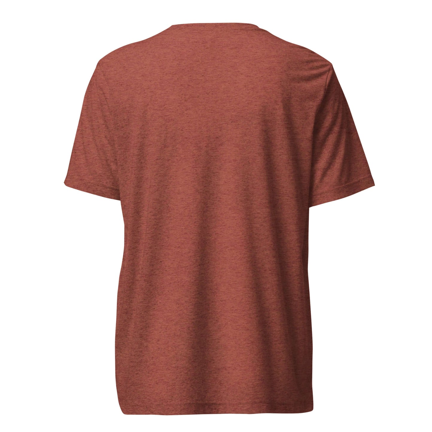 Back view of Women's LOVE Pickleball Short Sleeve Shirt in a stylish rust color, ideal for sporty and casual wear.