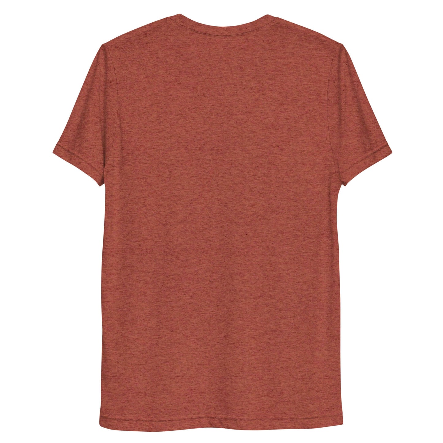 Back view of Women's LOVE Pickleball Short Sleeve Shirt in rust color, showcasing sporty yet casual design.