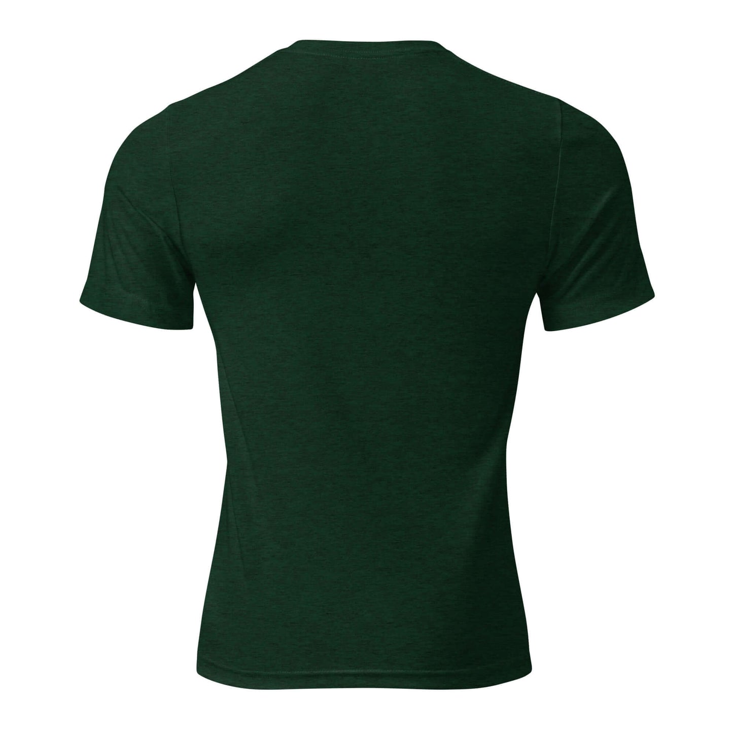 Back view of a women's green t-shirt, showcasing its soft fabric and stylish fit.