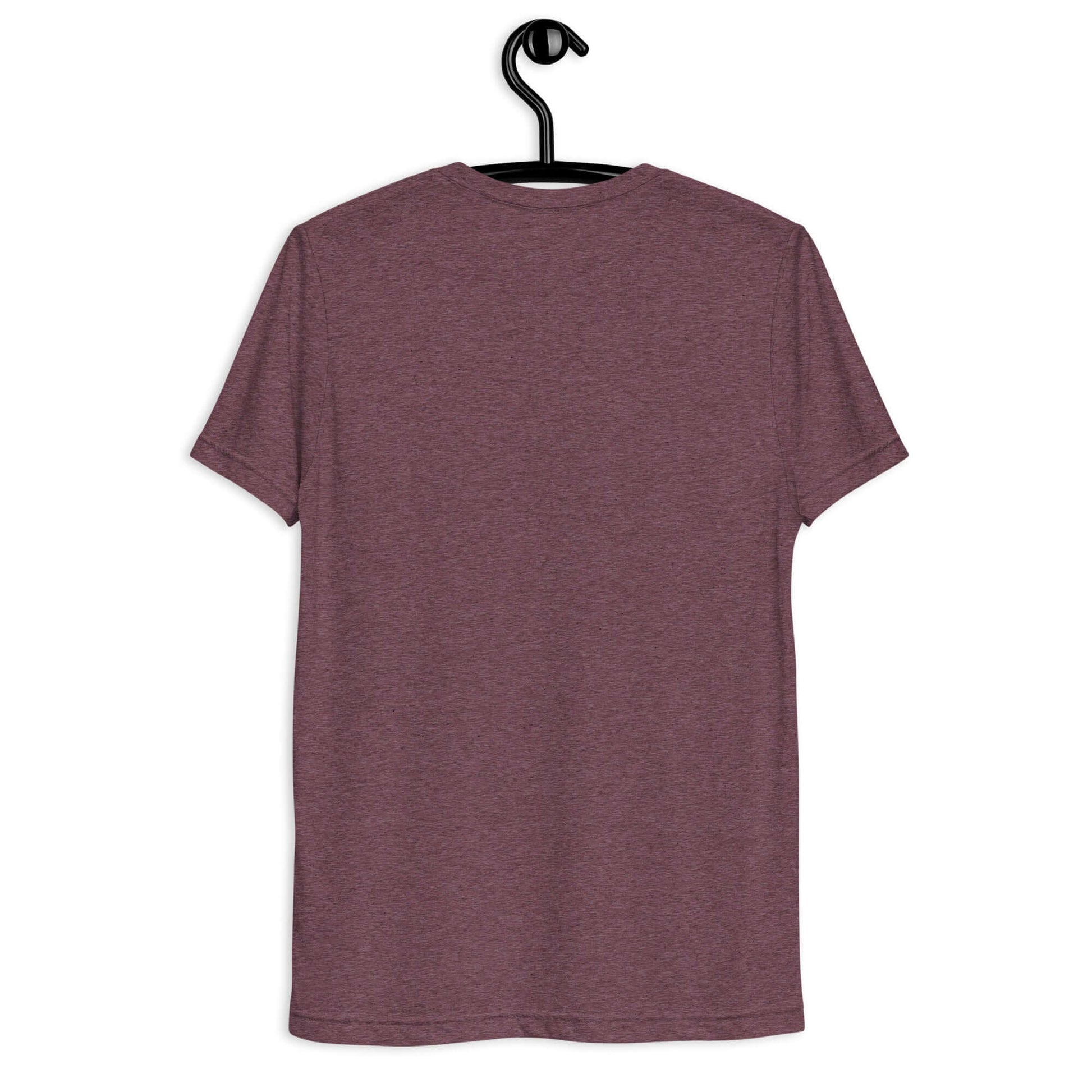 Back view of Women’s LOVE Pickleball Short Sleeve Shirt, showcasing its premium tri-blend fabric in a stylish maroon color.