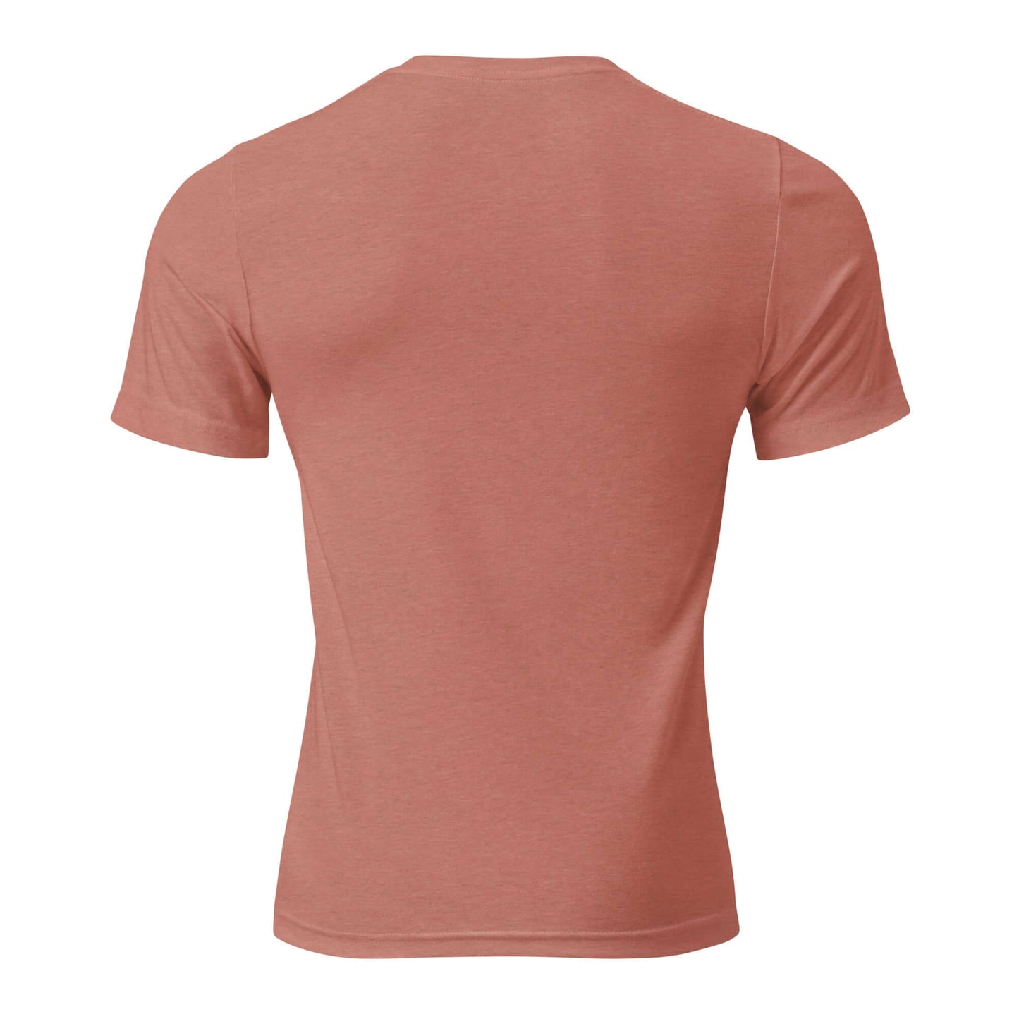 Back view of Women's "Inspire" Script T-Shirt in soft peach color, showcasing its elegant design and comfortable fit.