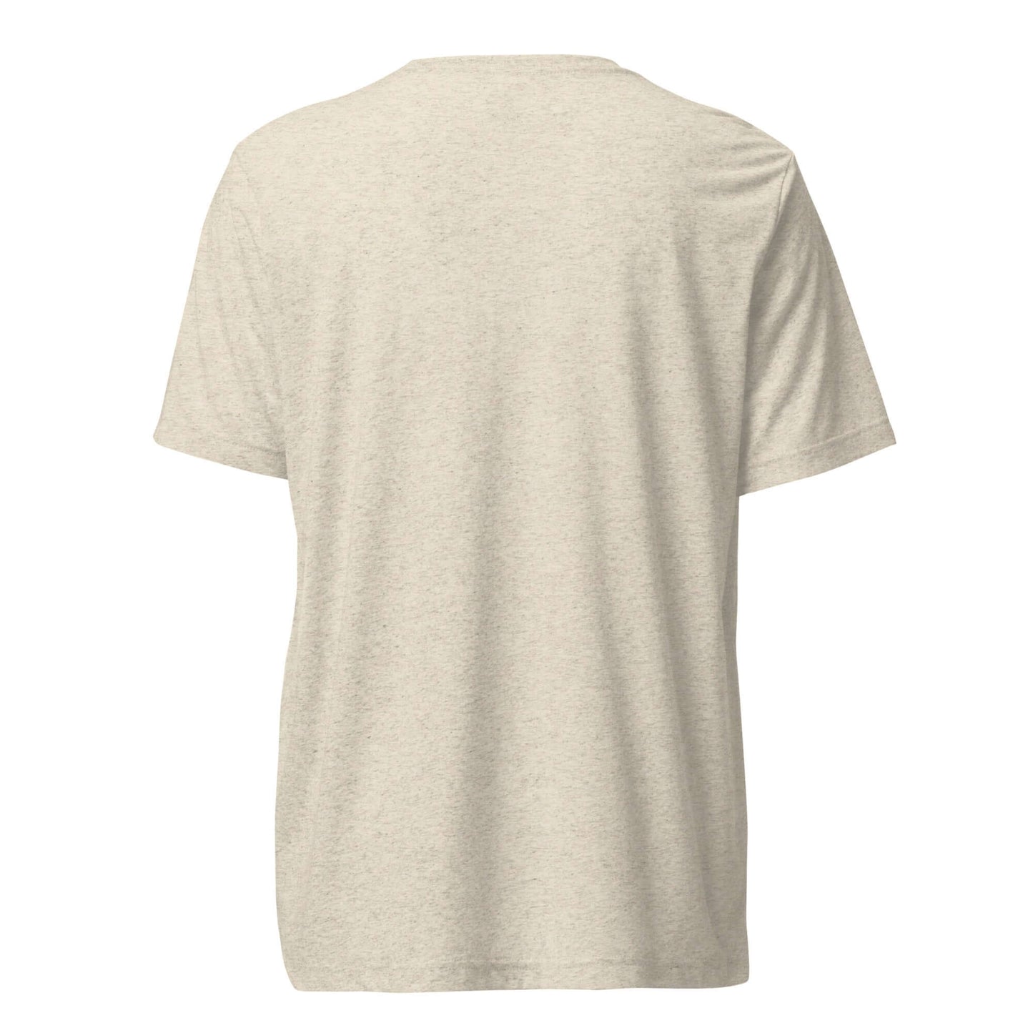 Back view of Women's LOVE Pickleball Short Sleeve Shirt in light beige, showcasing soft fabric and relaxed fit.