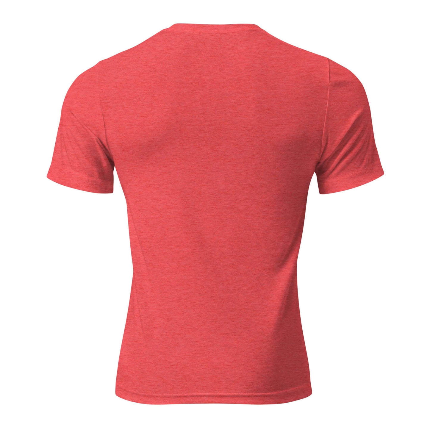 Back view of the Women's 'Inspire' Script T-Shirt in vibrant coral, showcasing its stylish and soft fabric.