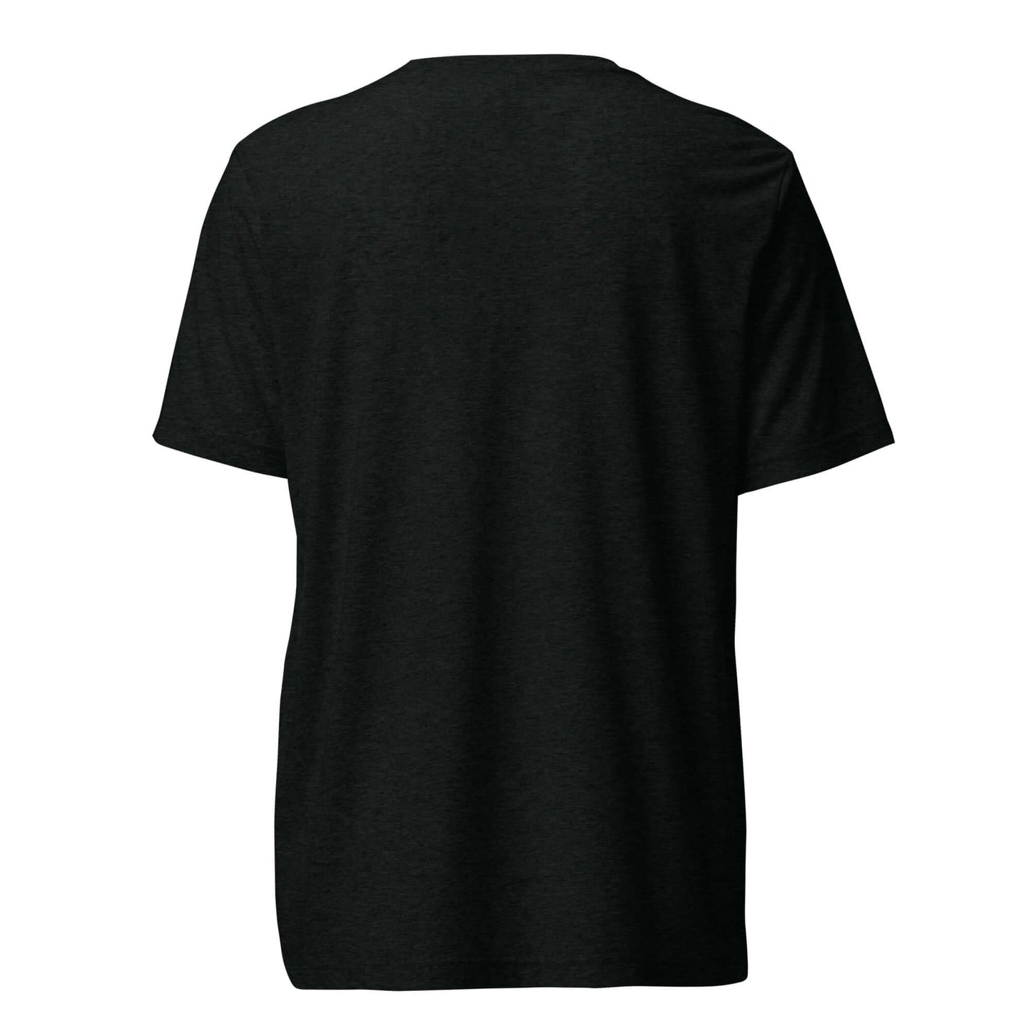 Back view of Women's LOVE Pickleball Short Sleeve Shirt in black, made from premium tri-blend fabric, ideal for comfort.