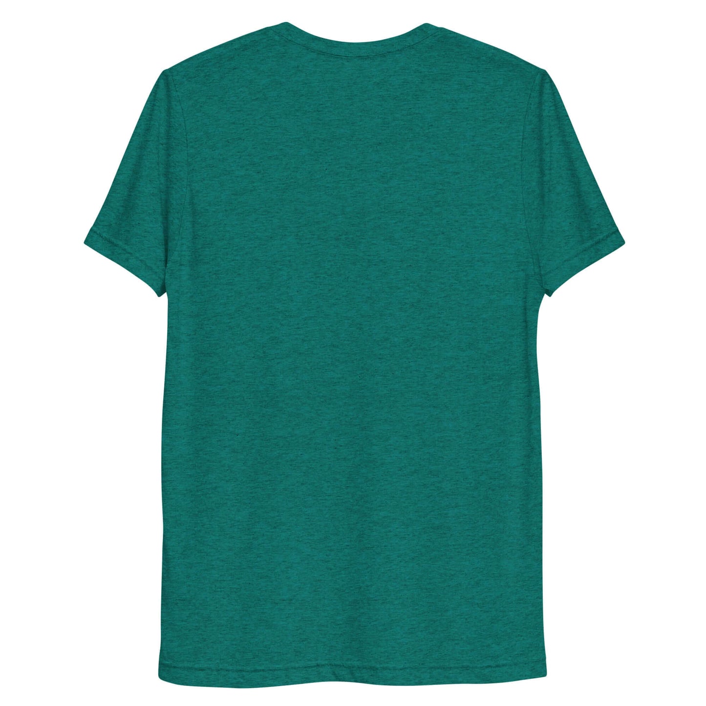 Back view of a teal Women’s LOVE Pickleball Short Sleeve Shirt crafted from premium tri-blend fabric.