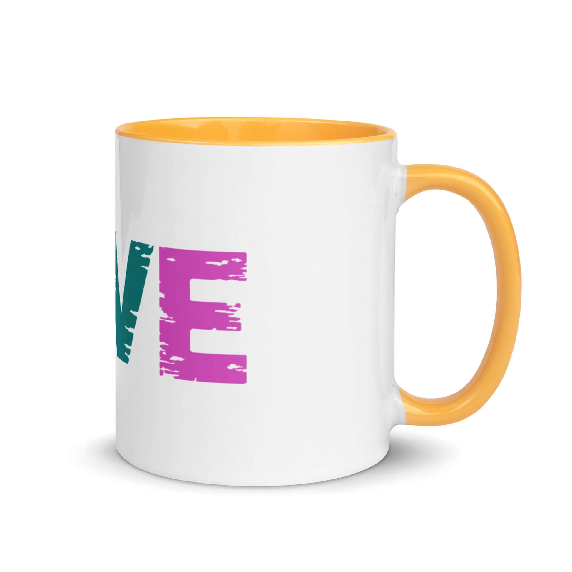 LOVE Pickleball Mug with vibrant colors and sturdy design, perfect for pickleball enthusiasts. Available in 11 oz and 15 oz.